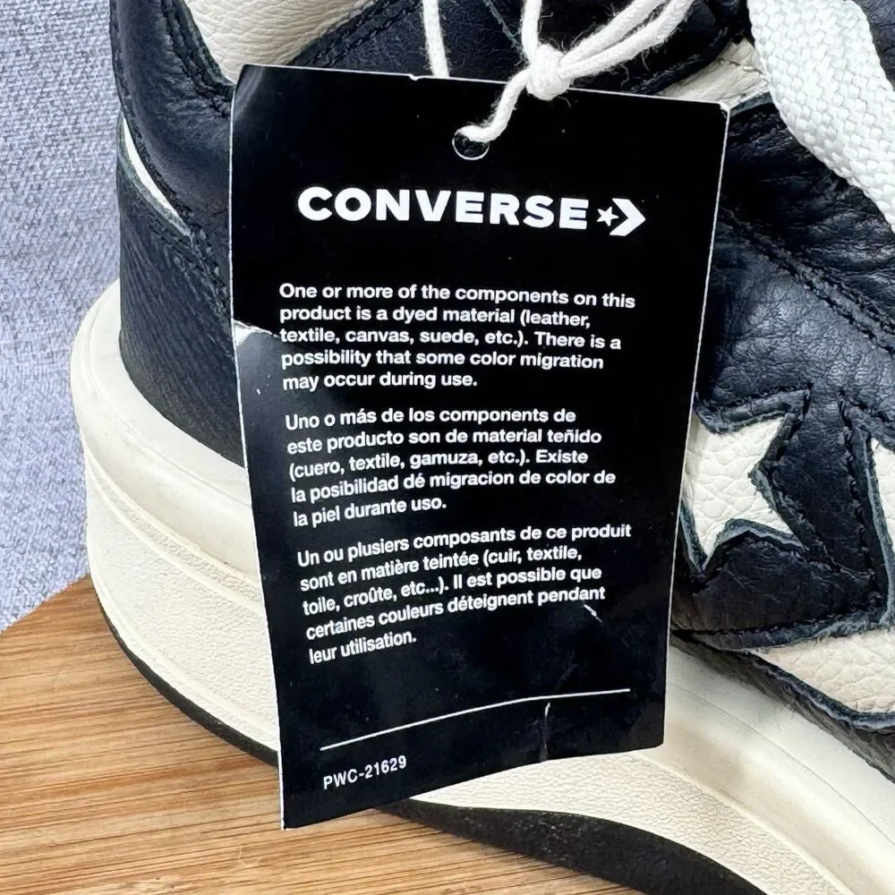 Converse x Rick Owens DRKSHDW TURBOWPN Mid Black Cloud Cream Mens 11.5 Womens 13